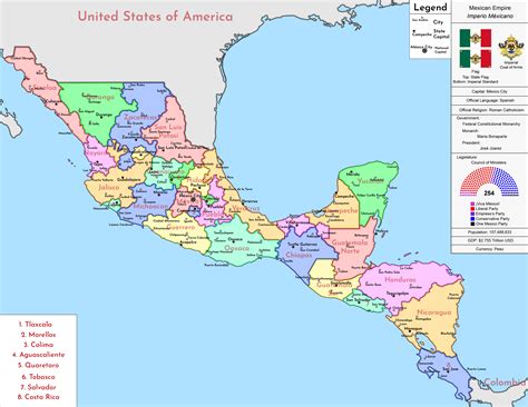 The Mexican Empire and it's states in 2025 | TSC : r/imaginarymaps