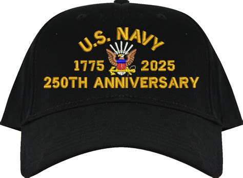 U.S. Navy 250th Anniversary Embroidered Cap