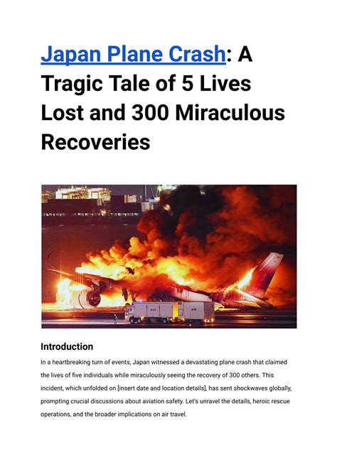 PPT - Japan Plane Crash_ A Tragic Tale of 5 Lives Lost and 300 Miraculous Recoveries PowerPoint ...