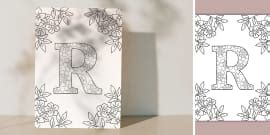 Letter Q Mindfulness Colouring Card | Twinkl Party - Twinkl