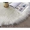 Buy CottonFry Faux Sheepskin Fur Area Rugs Round Fur Throw Rug Floor ...