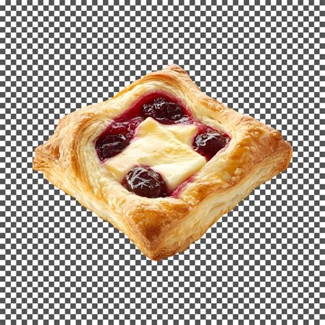 Tasty cranberry brie puff pastry isolated on transparent background ...