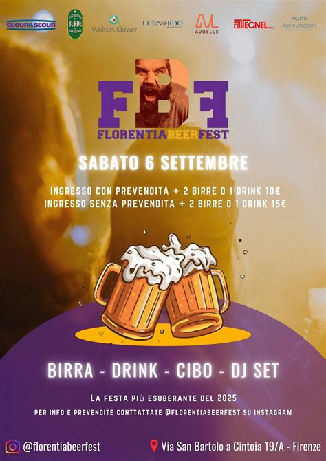 Florentia Beer Fest 2025, ASD Florentia Rugby, Firenze, 6 September to ...