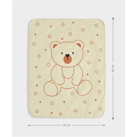 Buy Mi Arcus Teddy Bear Printed Cream Mattress Protector Online