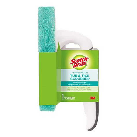 Scotch-Brite Non- Scratch Tub & Tile Bathroom Scrubber with Ergonomic ...
