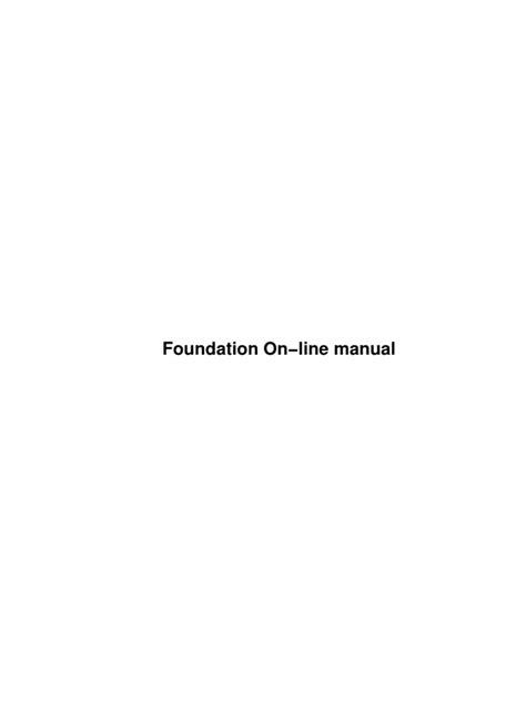 Foundation Software Manual 的图像结果