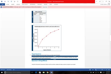 Solved What is Starling's Law of the Heart Does your data | Chegg.com