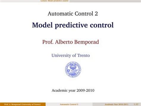 Image result for Model Predictive Control Examples