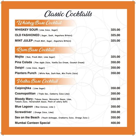 Menu at Mumbai Canteen, Mumbai, Shop No 09 Bliss Compound