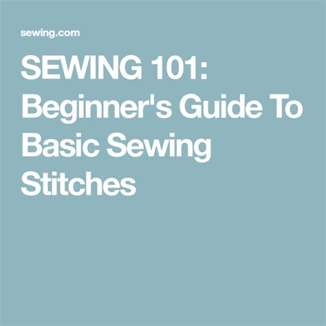Image result for Sewing 101 Tutorial