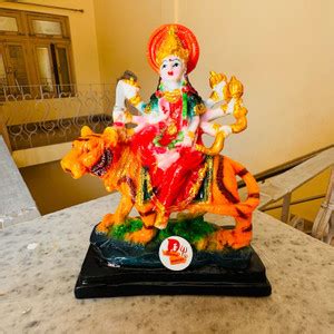 DARIDRA BHANJAN Marble Look Goddess Maa Durga Devi Idol Sherawali Mata ...