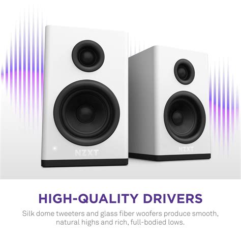Buy Shop NZXT Relay Speakers 80 Watt Desktop PC Gaming Speakers (White ...