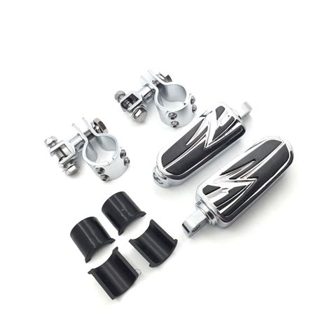Buy HTT-MOTOR 1 1 1/4 Highway Radical Flame Foot Pegs Clamps For Harley ...