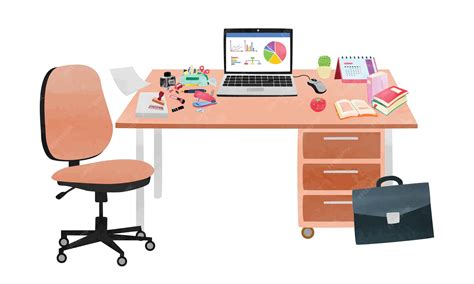Premium Vector | Office workplace with various of stationery clipart ...