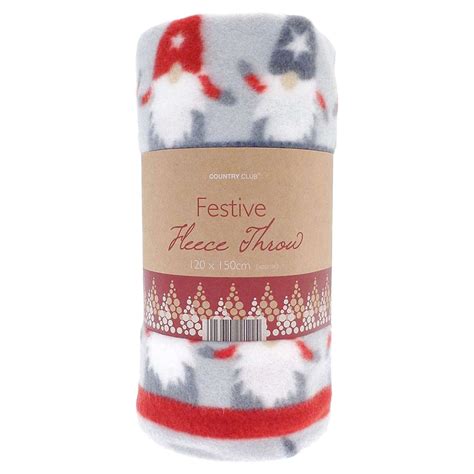 Wholesale Country Club Gonk Festive Fleece Throw 120cm x 150cm Homeware ...