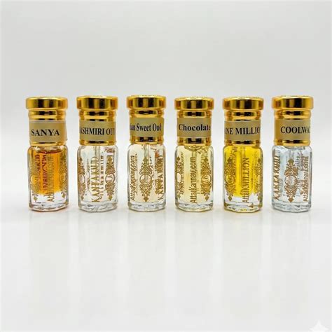 Kannauj Six Attar Set for Men – 100% Alcohol-Free Roll-On Perfumes ...