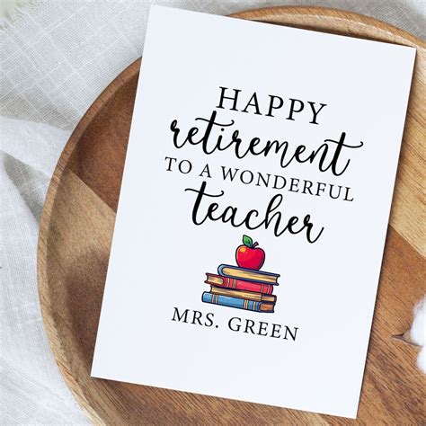 Personalized Teacher Retiring Card, Retirement Gifts for Teacher ...