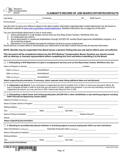 Form C-258 - Fill Out, Sign Online and Download Fillable PDF, New York ...