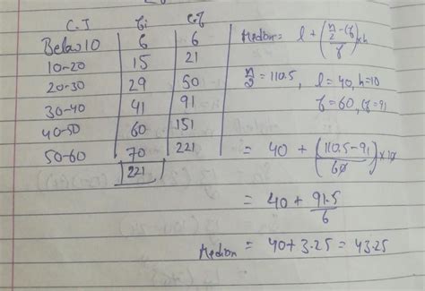 Find the median marks MARKS NO. OF STUDENTS BELOW 10 6 BELOW 20 15 ...