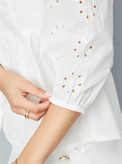 Buy Women Schiffli Peplum Top Online at just Rs. 899.0 - 1000014747078 ...