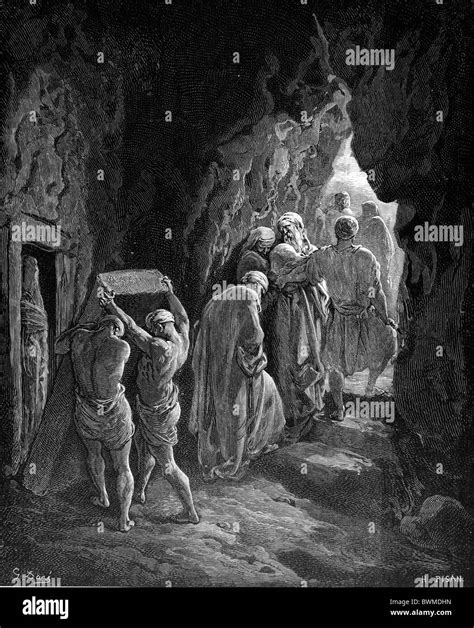 Gustave Doré; The Burial of Abraham's Wife, Sarah; Black and White ...