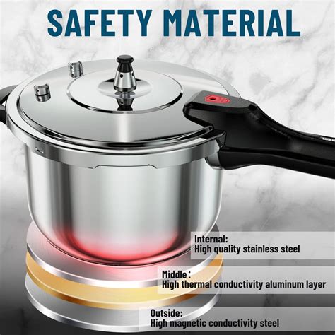 Buy WantJoin Stainless Steel Pressure Cooker, Spring Valve Safeguard ...