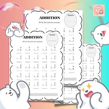 Master Addition Fact Fluency 1 digit (#2) by Learning with PJ | TPT
