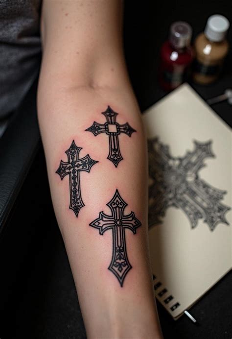 Three Cross Tattoo Design Ideas