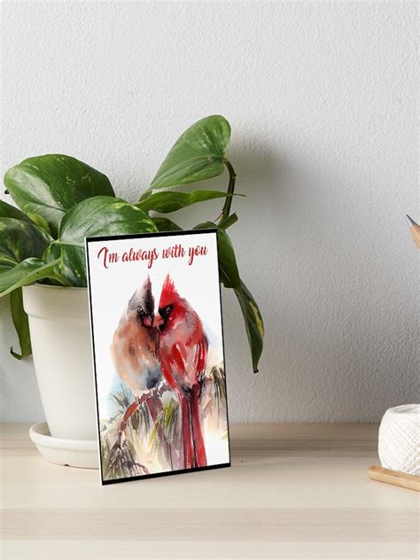Widow Gift Cardinal Original Painting, I Am With You Always, Sympathy ...