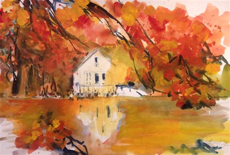 Autumn Watercolor Painting