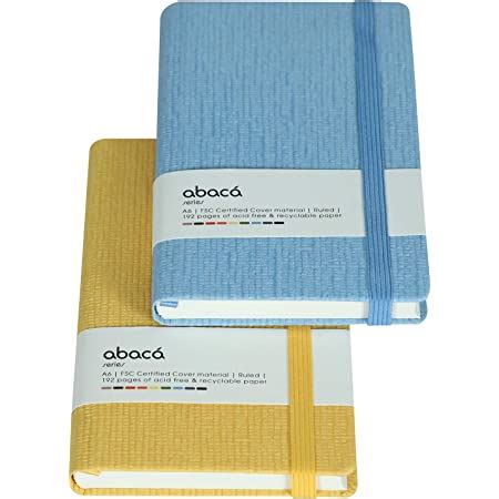 COMMA Abaca – A6 Size – Hard Bound Pocket Notebook with Elastic Band ...