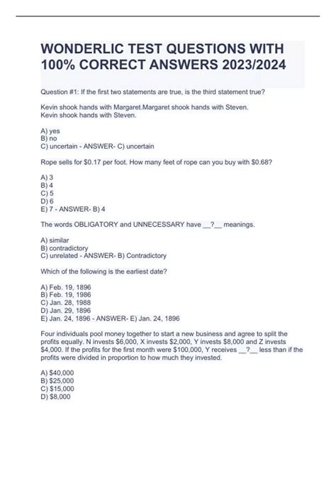 Image result for Wonderlic Test Questions