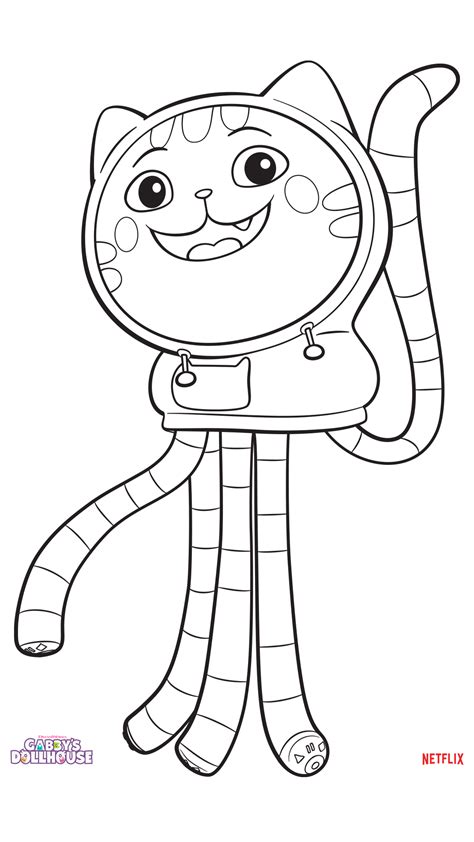 DJ Catnip Coloring Page | GABBY'S DOLLHOUSE | Cat coloring page ...