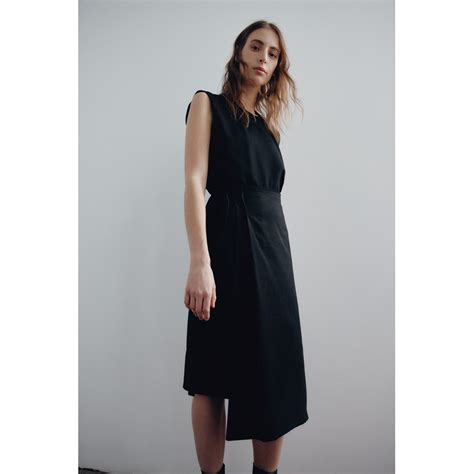 JOAN - NOIR | jupe portefeuille asymétrique - Elisa C-Rossow