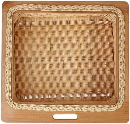 THE HANDPICKED SHOP Wicker Light Brown Beechwood Basket for Modular ...