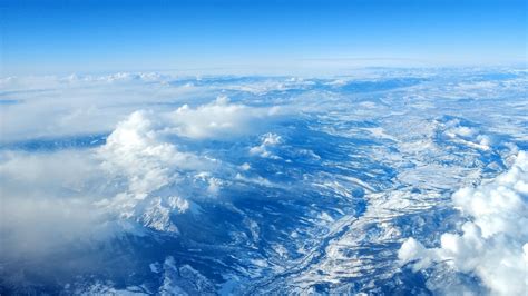 Download wallpaper 1920x1080 mountains, aerial view, sky, clouds, peaks ...