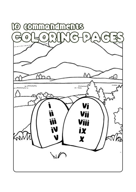 Ten Commandments Tablets Blank Coloring Pages Coloring Pages