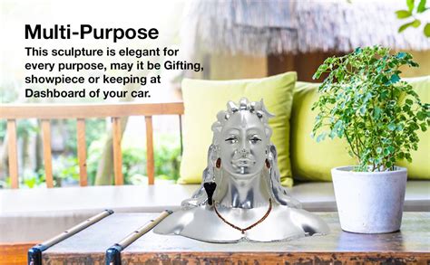 Buy Gold Art India 999 Silver Plated Adiyogi Shiva Statue |Mahadev ...