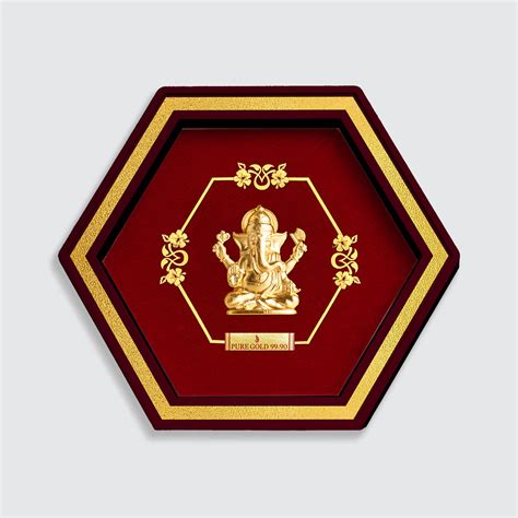 Buy Lord Ganesha 24K Gold Photo Frame Online for Gift – Prima Art