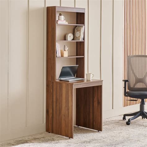 Buy Addison Compact Study Desk with Hutch - Brown from Home Centre at ...