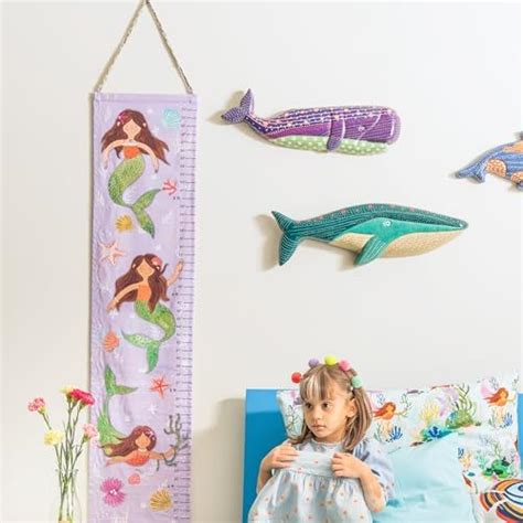 Buy ZOOKEEPER Mermaid Kids Growth Chart Height Measuring Ruler ...