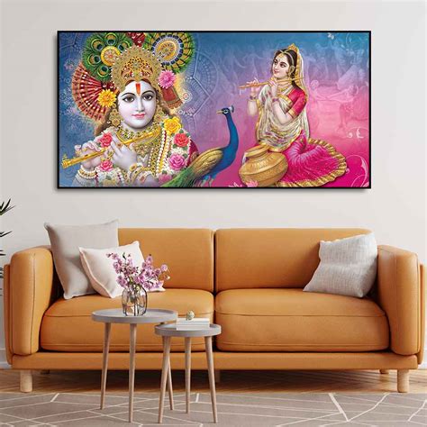 Radha and Kanha Ji Canvas Wall Painting – Homcraft