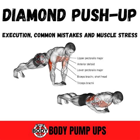Diamond Push Up | Push up workout, Push up, At home workouts