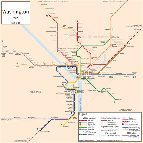 Metro Route Atlas - Washington, District of Columbia, USA