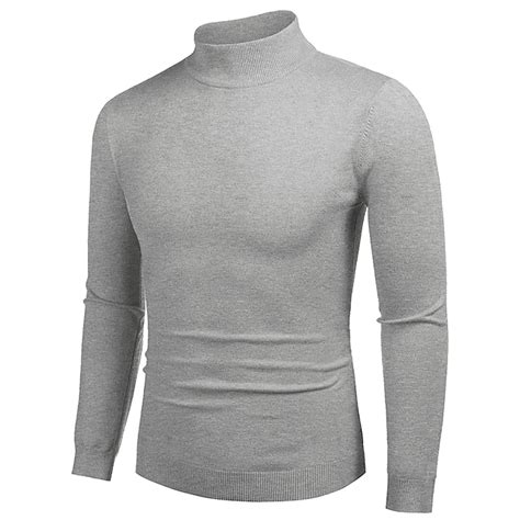 Men's Turtleneck Sweater Pullover Sweater Jumper Xmas Sweater Mens ...