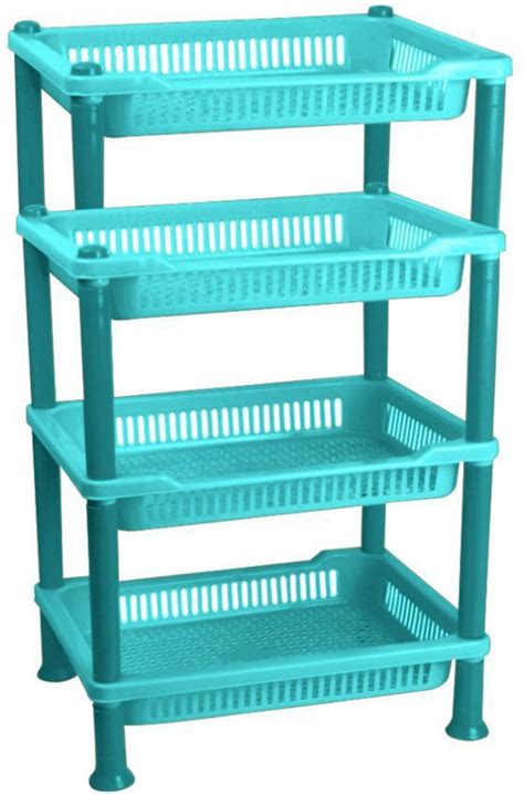 Buy FABLE INDIA 4 Tier Multipurpose Rack, Stand, Trolley for Stacking ...