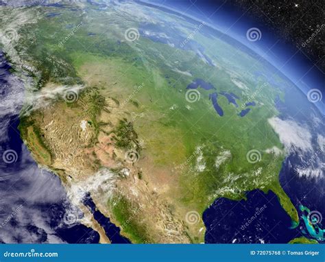 USA from space stock illustration. Illustration of physical - 72075768