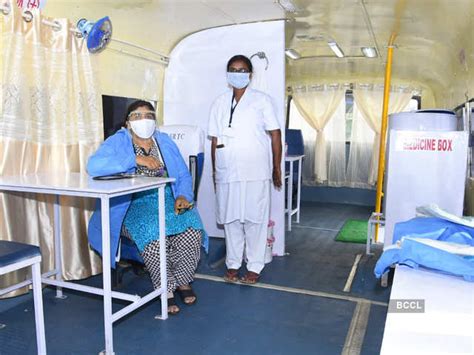 KSRTC converts bus into mobile Covid-19 clinic - Busy | The Economic Times