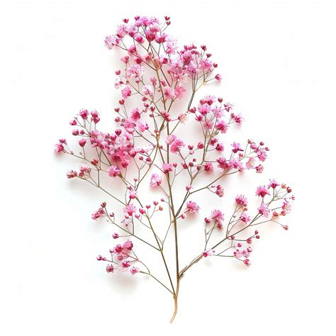 Premium Photo | Pink Babys breath Isolated on White Background ...