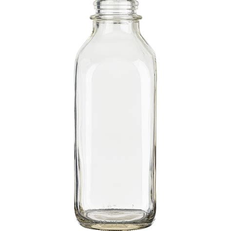 34 oz. Liter Glass Milk Bottle, 48mm 48-Snap - adhesivepacking.com